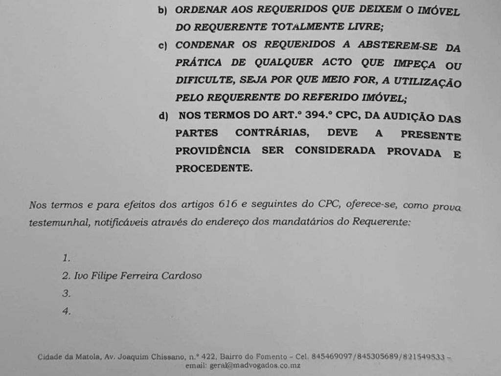 yet another misrepresentation of MILAGROSA MACUACUA ADVOGADOS in Maputo